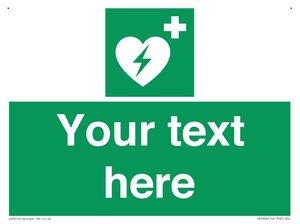 Custom Defibrillator Sign